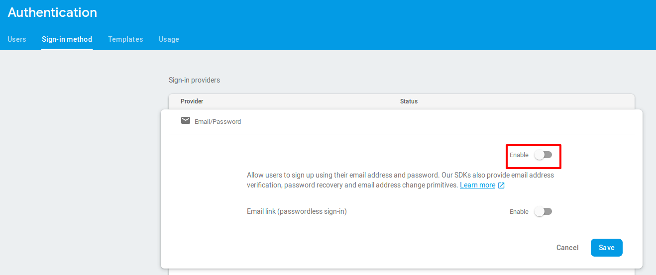 firebase-enable-email-password-login