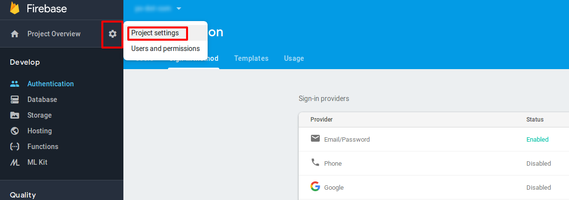 firebase-project-settings